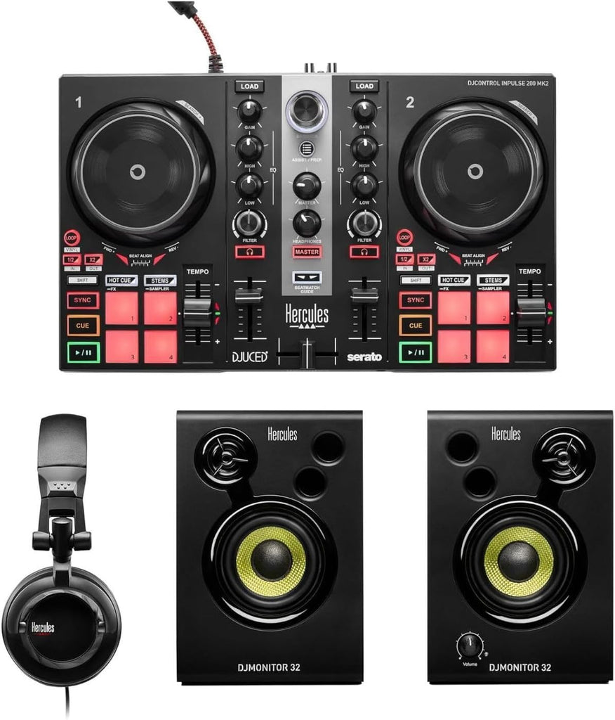 Hercules DJ-LEARNING-KIT-MK2 DJLearning Kit MK2 Complete DJ System for Beginners