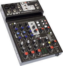 Charger l&#39;image dans la galerie, Peavey PV 6 BT 6 Channel Compact Mixing Mixer Console with Bluetooth + 1/4&quot; &amp; XLR Cables