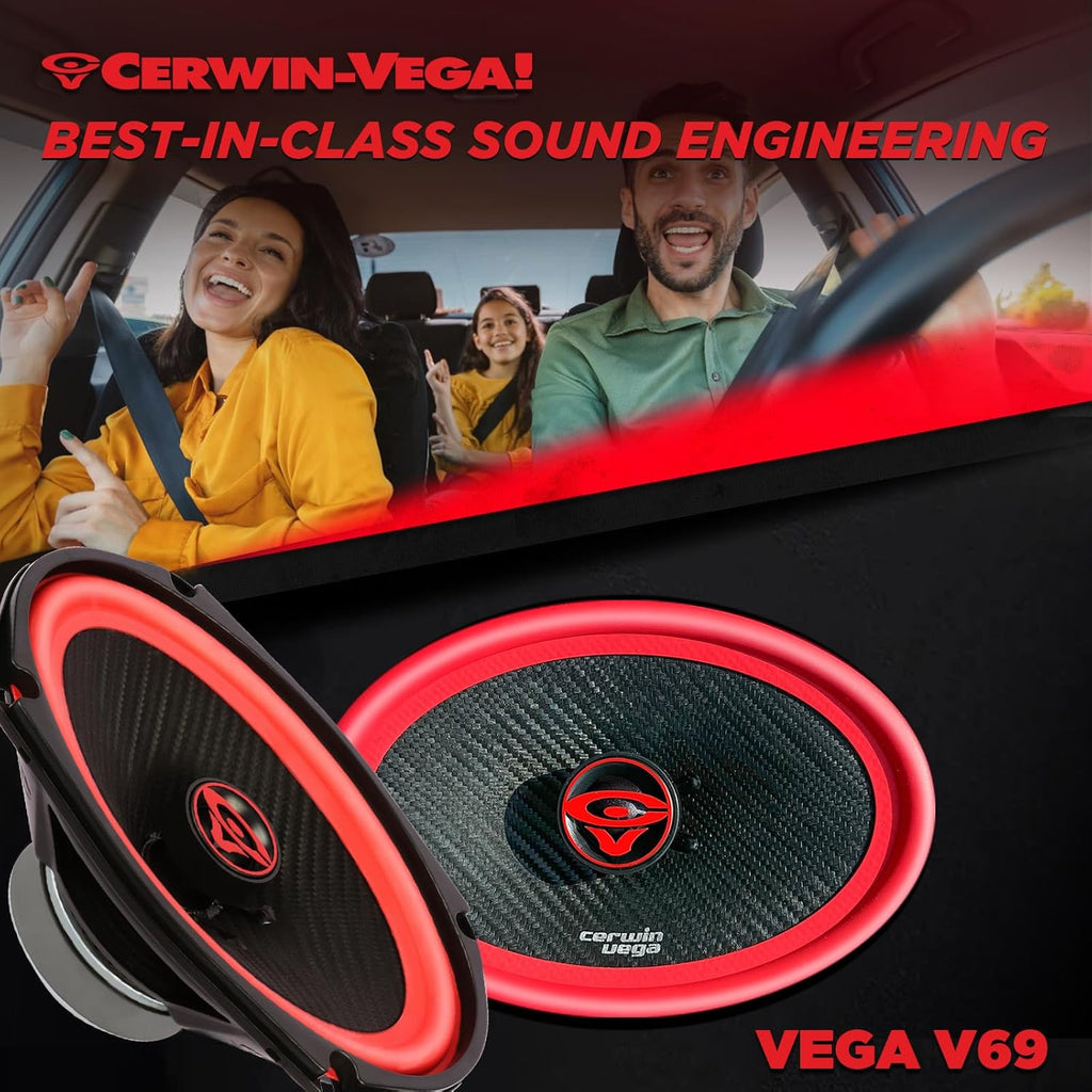Cerwin Vega V69 2025 Edition 6"x9" 2-WAY COAXIAL FULL RANGE SPEAKERS