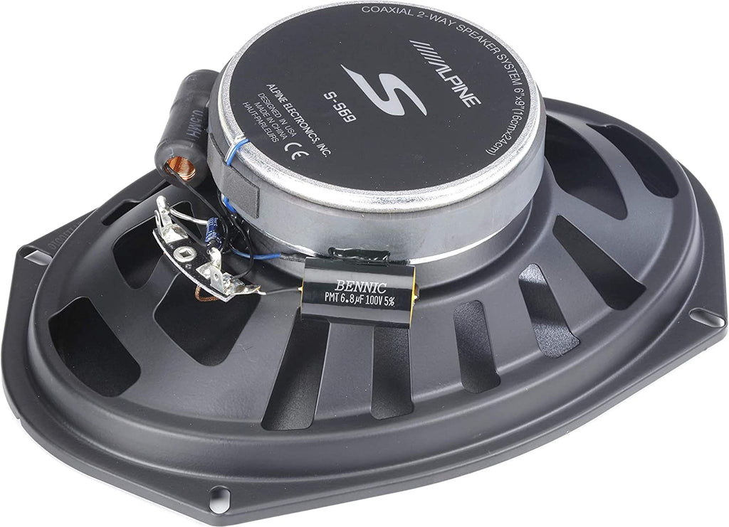 Alpine S-S69 6x9" Car Speaker 520W Max 2-Way Coaxial Car Speakers