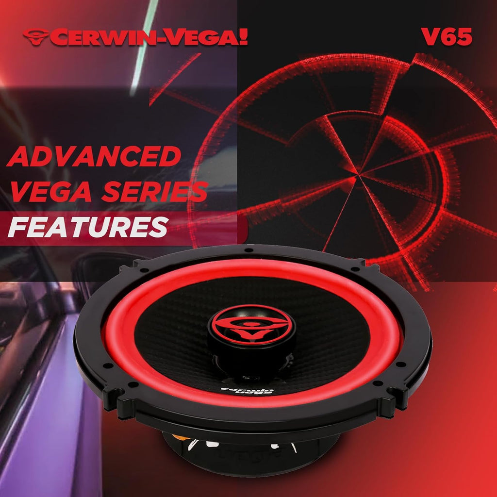 Cerwin Vega V65 2025 Edition - 6.5" 2-Way Coaxial Speakers (4Ω)