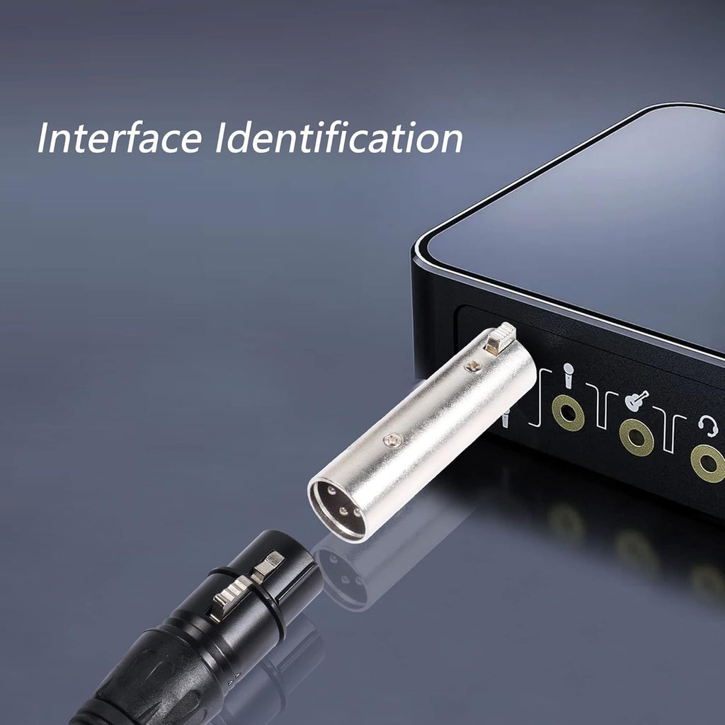 MR DJ AXLRMF 3-Pin XLR Male to 3-Pin XLR Female Audio Microphone Cable Extension Adapter Connector