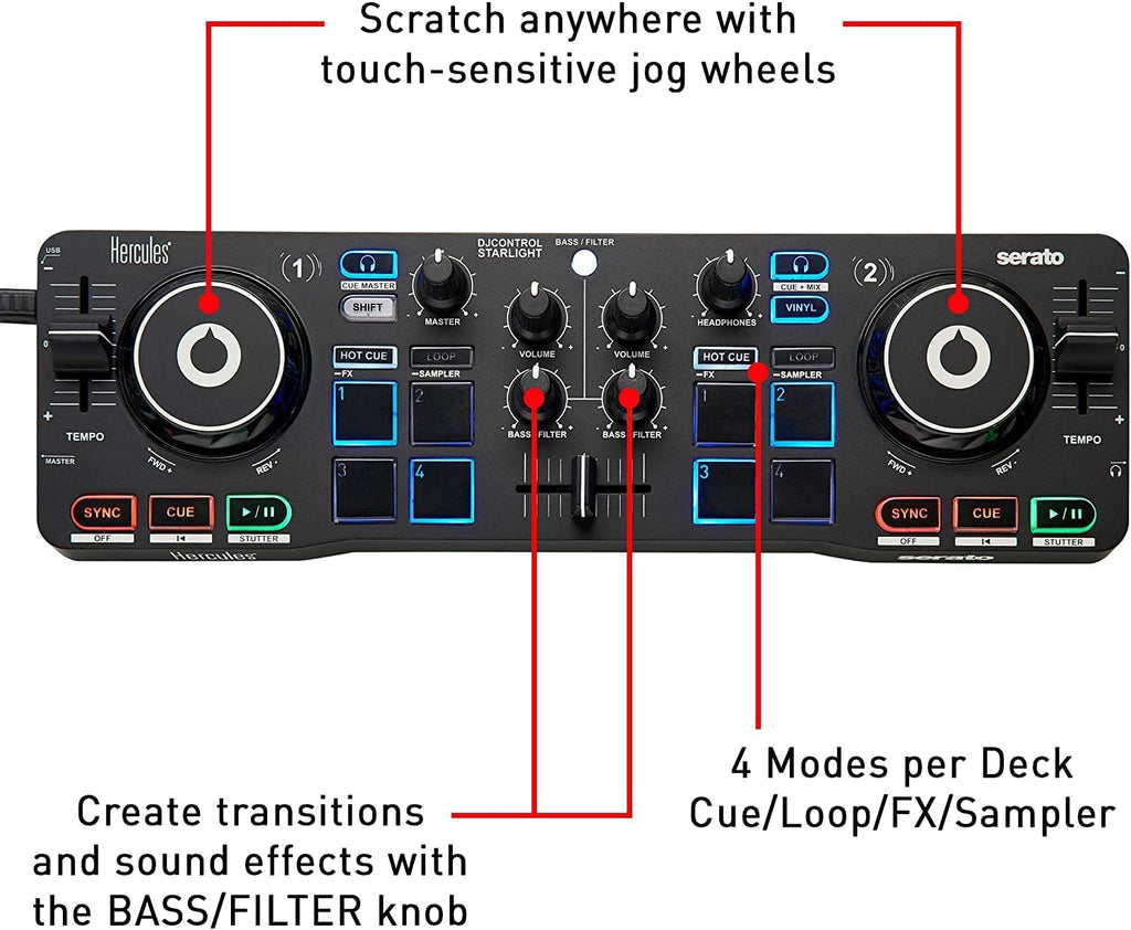 Hercules DJ Control Starlight Compact Controller