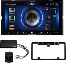 Load image into Gallery viewer, Alpine iLX-W670 Receiver with Apple CarPlay, Android Auto Includes KTA-450 4-Channel Amplifier, Back up Camera and License Plate Fame