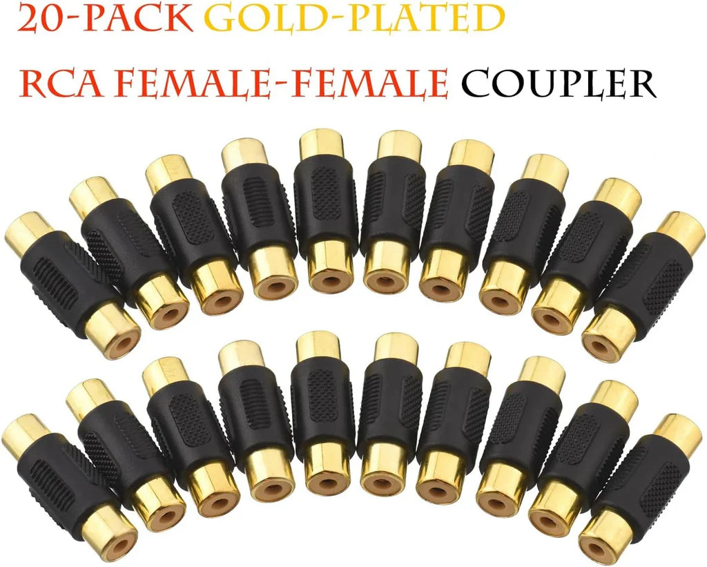 American terminal ATFF-100B-20 Gold RCA Female-to-Female Coupler Adapter 20 Pack