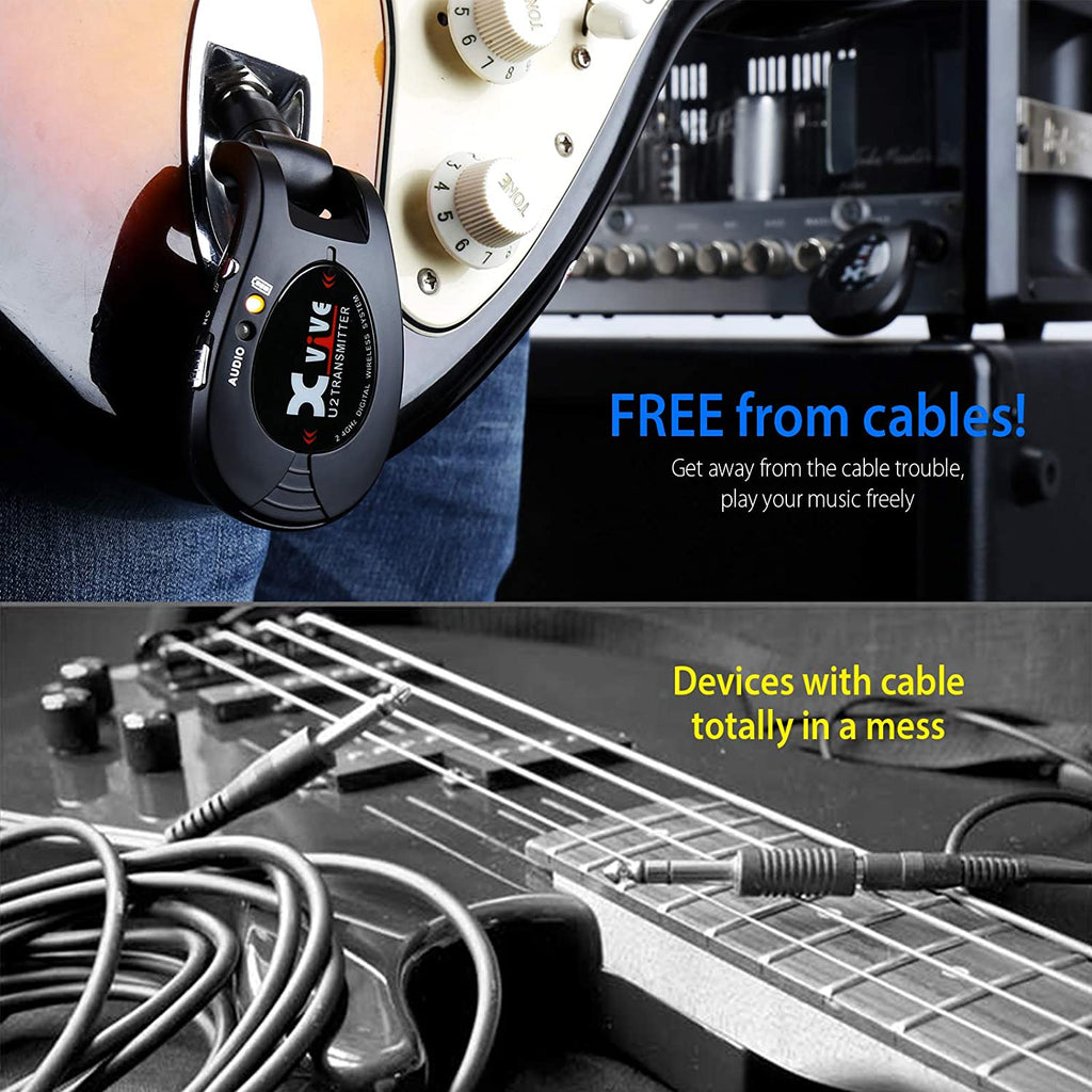 Xvive U2 Guitar Wireless System Guitar Wireless for Guitar Bass Violin Keyboard