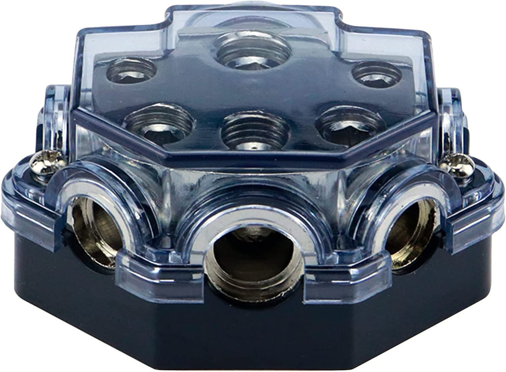 Absolute PD-150C 0-2-4 Gauge 1 in 5 Ways Out Power Splitter Distribution Block