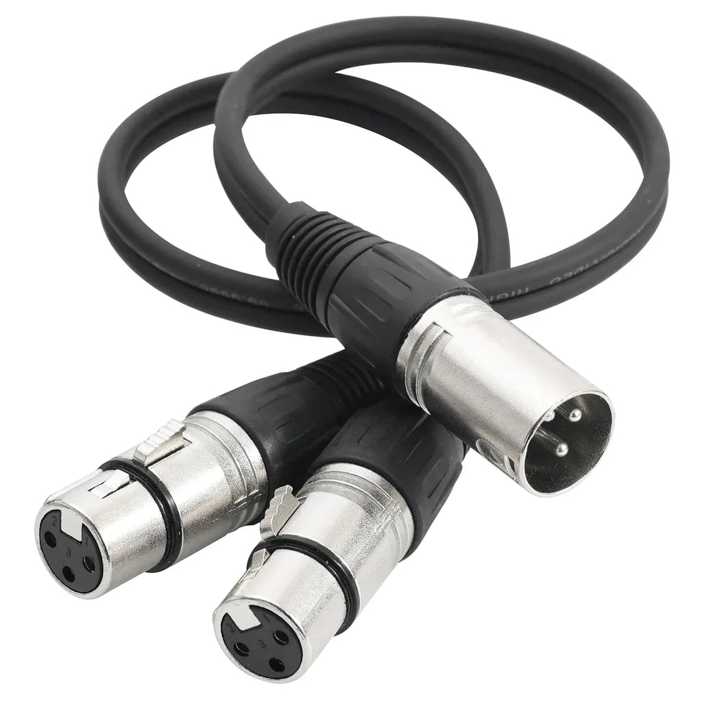 MR DJ CXMDXF6 6FT Single XLR Male to Dual XLR Female Microphone Splitter Cable