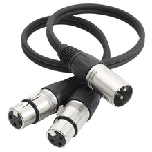 Load image into Gallery viewer, MR DJ CXMDXF3 3FT Single XLR Male to Dual XLR Female Microphone Splitter Cable