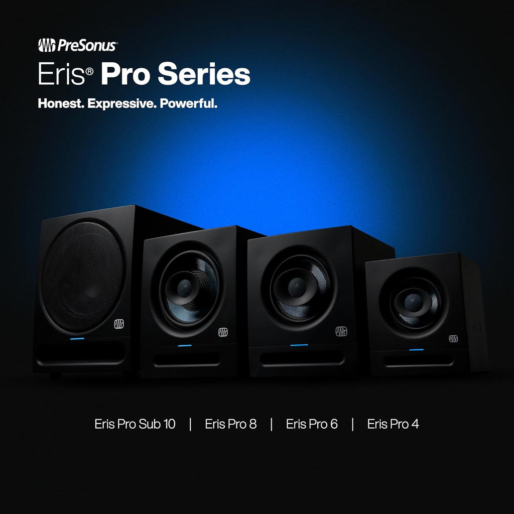 PreSonus Eris Pro 4 Studio Monitor — Bi-Amped, Active, 4.5-inch Coaxial Studio Monitor for Audio Recording & Mixing, Ceiling- & Wall-Mountable