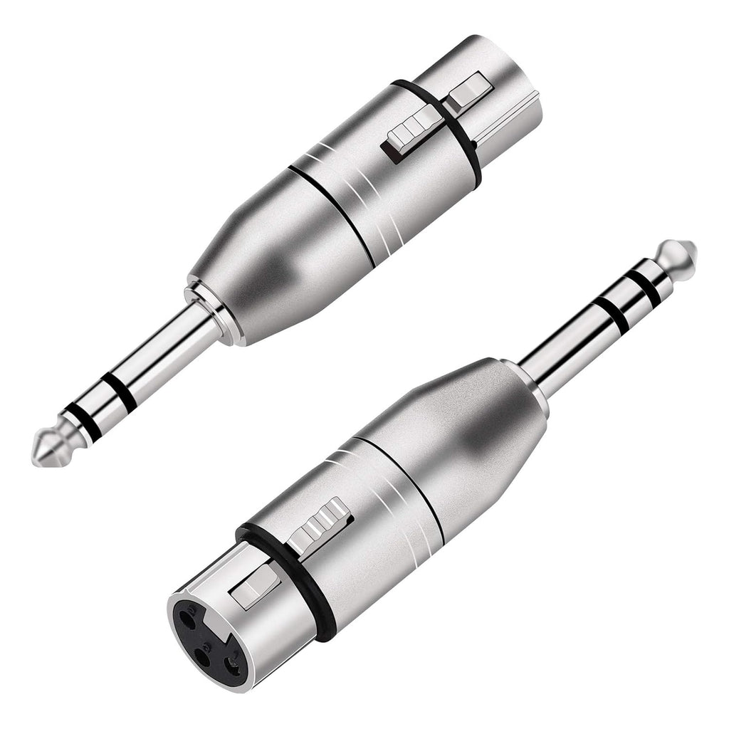 MR DJ XFTRS-2 1/4" TRS to Balanced XLR Female Adapter 2-Pack
