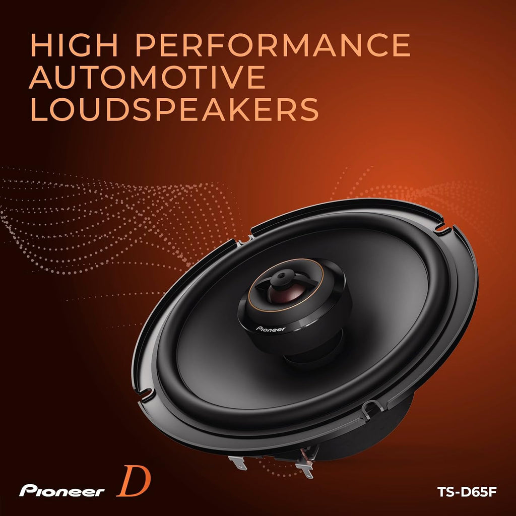 Pioneer TS-D65F 540W 6.5" D Series 2-Way Coaxial 4-ohm Speakers