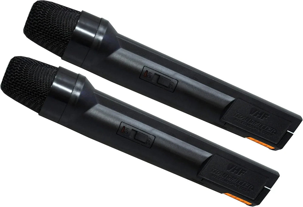 2 MR DJ MIC6000 Wireless Dual Handheld design Microphone System + Carrying Case