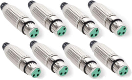 8 Switchcraft AAA3FZ AAA Series 3 Pin XLR Female Cable Mount, Silver Pins / Nickel Metal