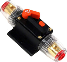 Load image into Gallery viewer, Absolute ICB40 40 Amp Circuit Breaker 4/8 AWG Inline Manual Reset Fuse Holder
