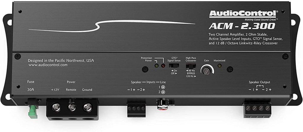 Audio Control ACM-2.300 300W RMS ACM Series 2 ohm Stable 2-Channel Class-D Amplifier