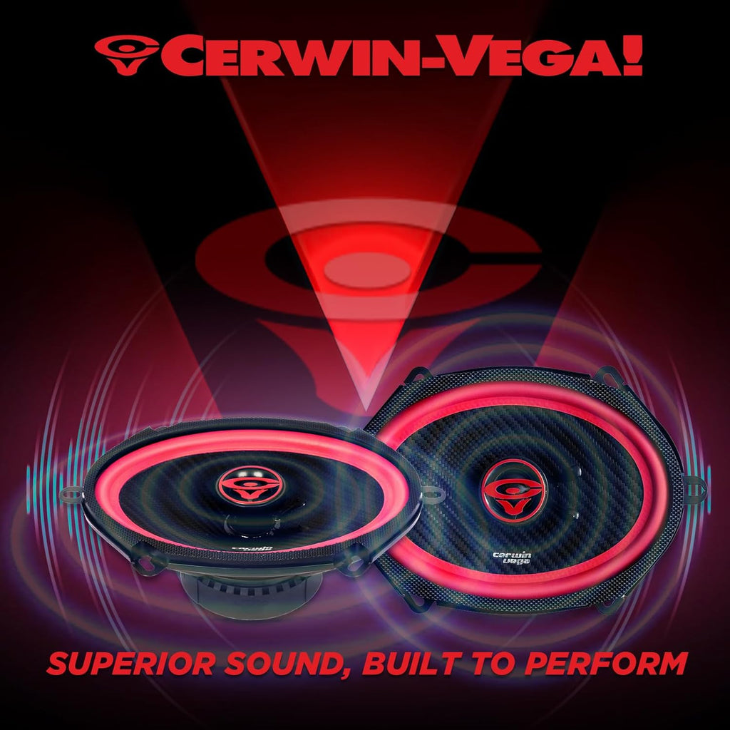 2 Cerwin-Vega V68 6x8" Front & Rear Car Door Speakers Fit 1994-04 Ford Mustang