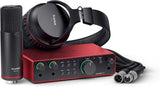 Focusrite Scarlett 2i2 Studio 4th Gen USB Audio Interface Bundle for the Songwriter with Condenser Microphone and Headphones for Recording, Streaming, and Podcasting