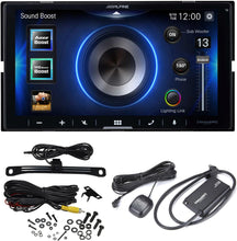 Load image into Gallery viewer, Alpine iLX-W670 7&quot; Mechless Bluetooth Car Receiver Deck with Sirius Tuner and Voxx HD Wide Angle Backup Camera Bundle. Android and iPhone Bluetooth Integration for Android Auto and Apple Car Play