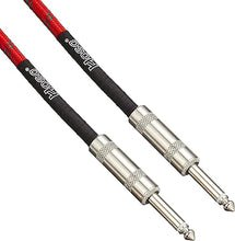 Charger l'image dans la galerie, Hosa 3GT-18C3 Cloth Guitar Cable, Straight to Same, 18 ft, Red/Green