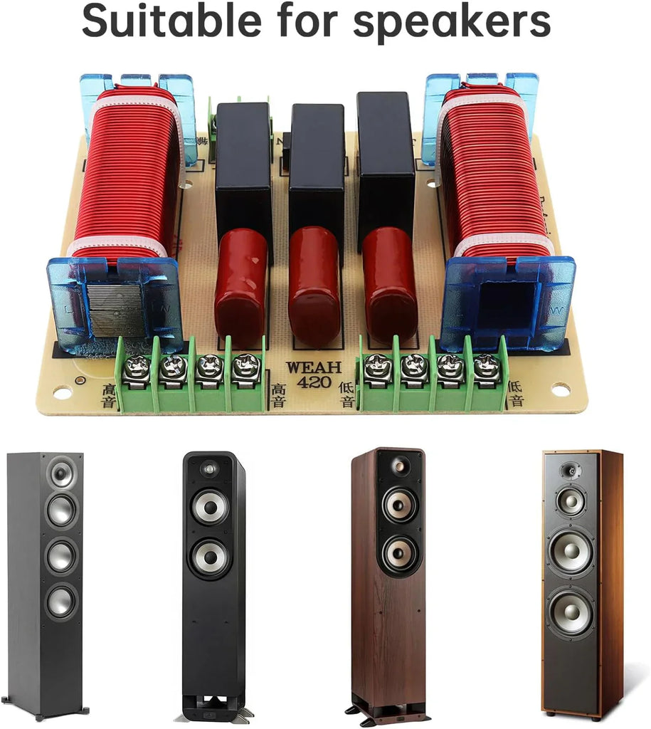 3-WAY Speaker Crossover 1200W Fit JBL Peavey Cerwin Vega Pyle-Pro Mr DJ ...