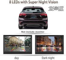 Charger l&#39;image dans la galerie, Absolute CAM2100S Chrome License Plate License Plate Backup HD Camera, Rear View Camera 170° Viewing Angle Universal Night Vision Waterproof High Sensitive 8 Bright LED Reversing Car Camera