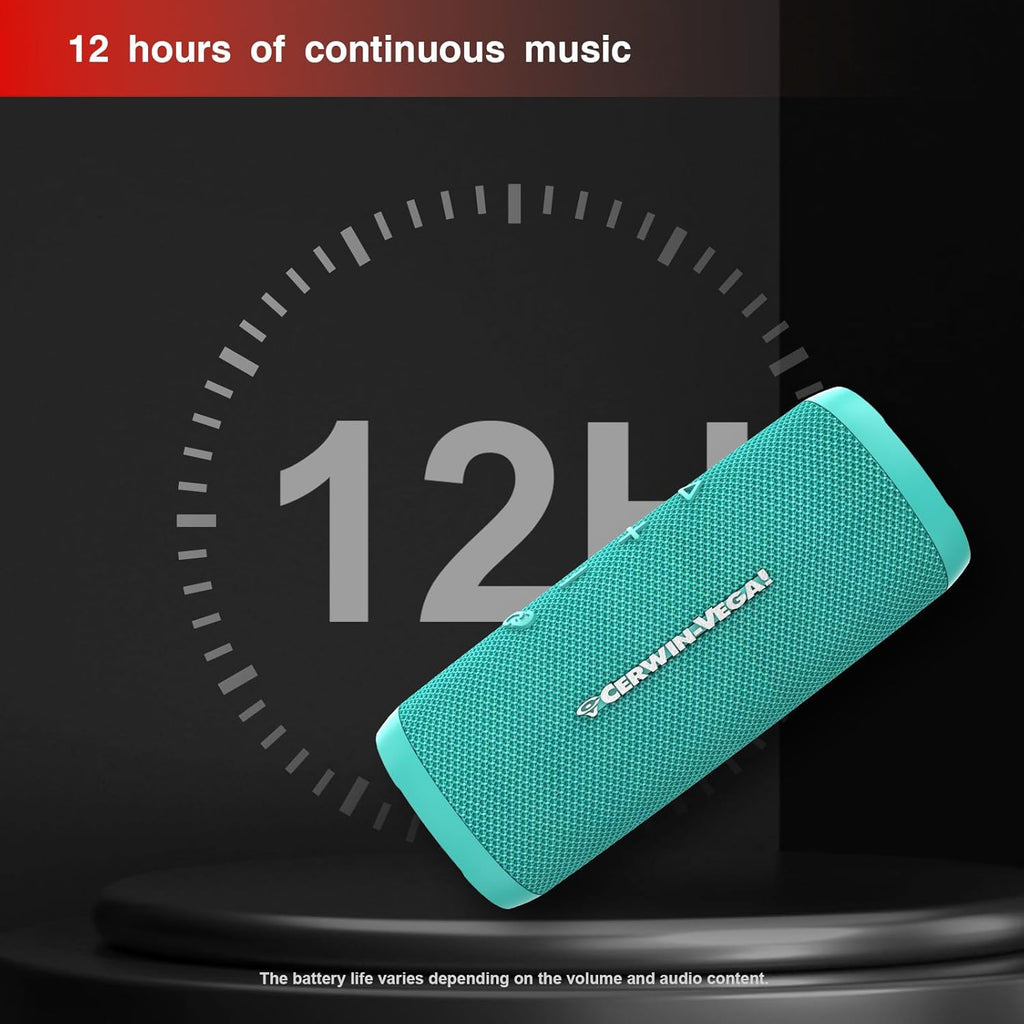 Cerwin Vega VMGRN Vega Mini Green Portable Compact Powerhouse Bluetooth Speaker