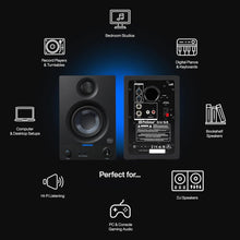 Charger l&#39;image dans la galerie, PreSonus Eris 3.5 Studio Monitors, Pair — Powered, Active Monitor Speakers for Near Field Music Production, Desktop Computer, Hi-Fi Audio