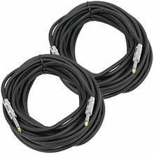 Charger l'image dans la galerie, 2 PACK PRO AUDIO 12 GA GAUGE 1/4 to 1/4 mono PA DJ speaker cable wire 12 foot