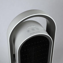 Load image into Gallery viewer, 2-in-1 PTC Ceramic Heater &amp; Fan Remote 3 Modes Safety Grid White