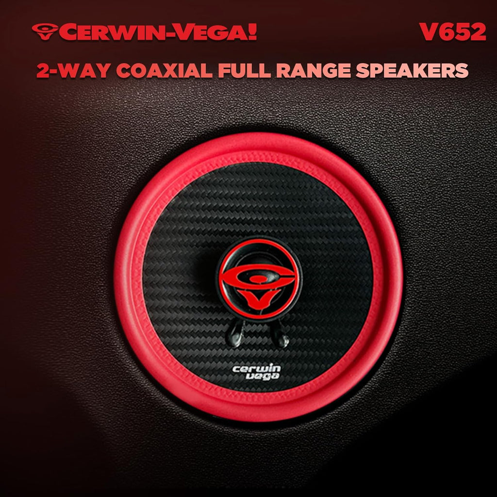 Cerwin Vega V652 2025 Edition - 6.5" 2-Way Coaxial Full Range Speakers (2Ω)
