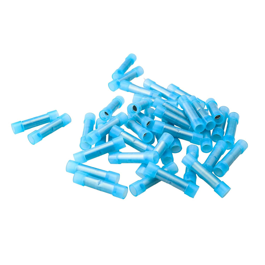 INSTALL BAY BNBC Butt Connectors 500 Pcs Blue 16-14 Gauge