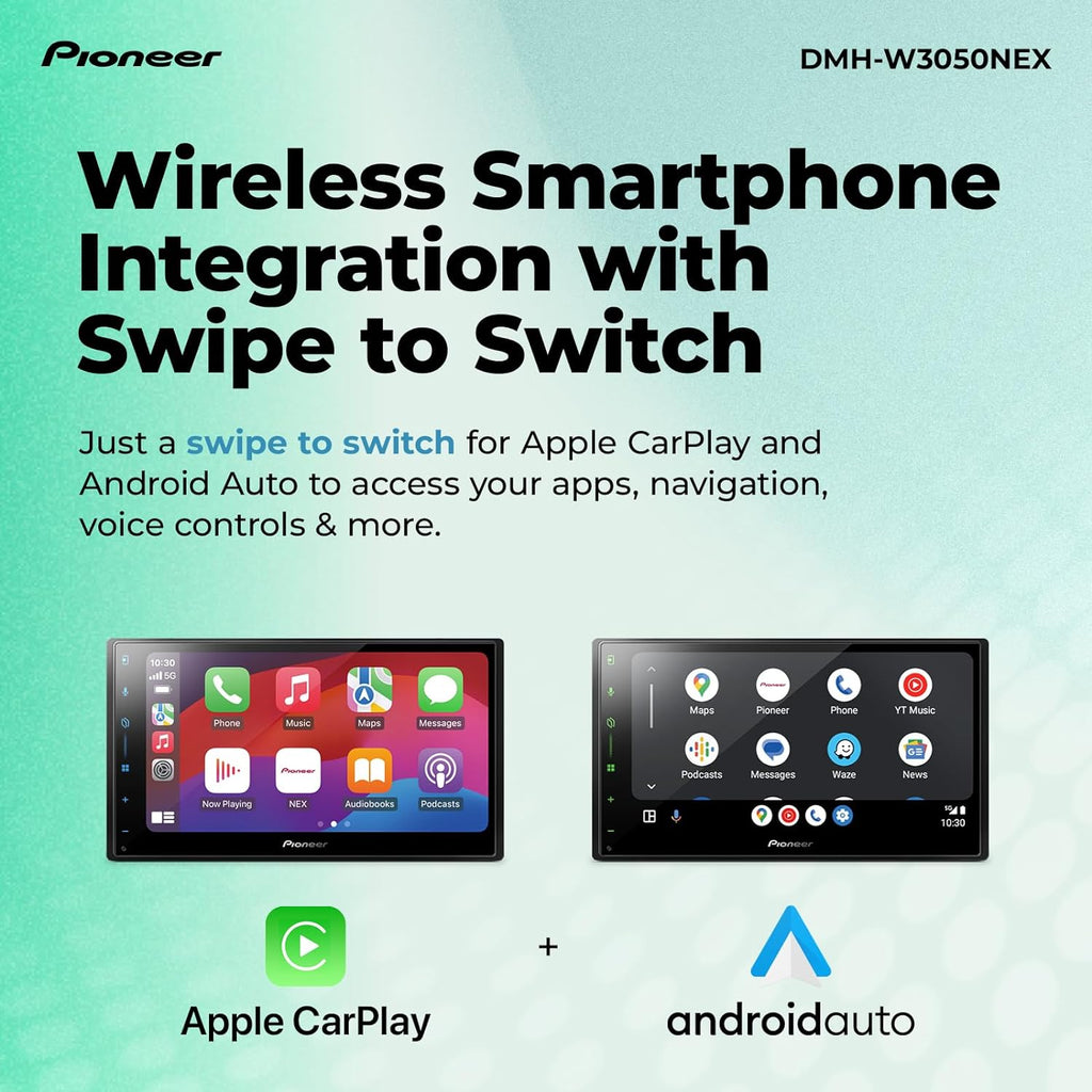 Pioneer DMH-W3050NEX 6.8" Indash Media Receiver CarPlay Android Auto + Camera