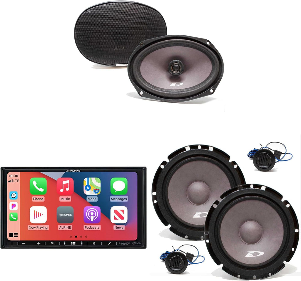 Alpine iLX-407 Receiver & SXE-1751S 6.5" Component & SXE-6926S 6x9 Speaker