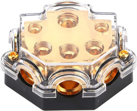 2 Absolute PD-150G 0-2-4 Gauge 1 in 5 Ways Out Power Splitter Distribution Block