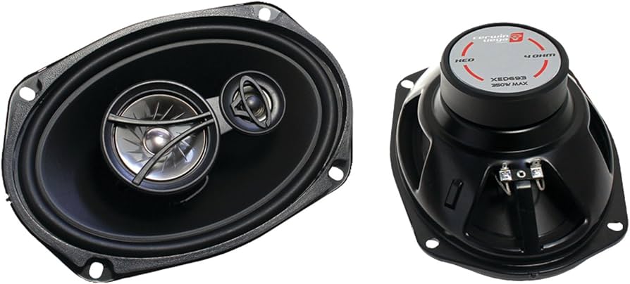 Cerwin Vega CVP1600.4D 1600W 4-Ch + 2 XED-693 6x9" 3-Way Speakers + 4G AMP Kit