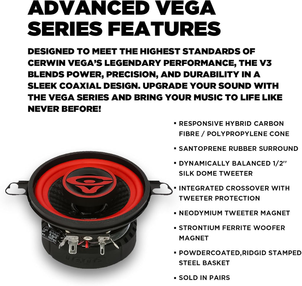 Cerwin Vega V3 2025 Edition - 3.5" 2-WAY COAXIAL FULL RANGE SPEAKERS