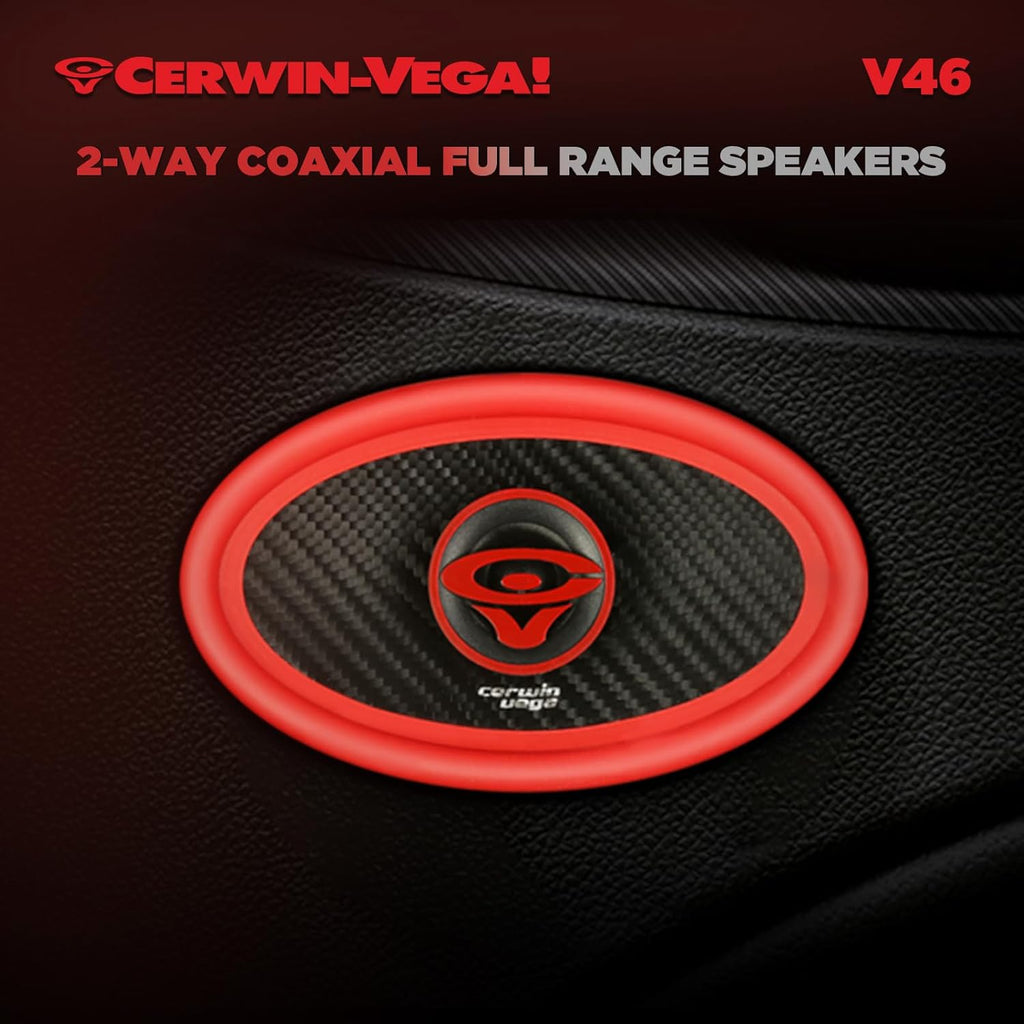 Cerwin Vega V46 2025 Edition - 4"x6" 2-Way Coaxial Full Range Speakers (4Ω)