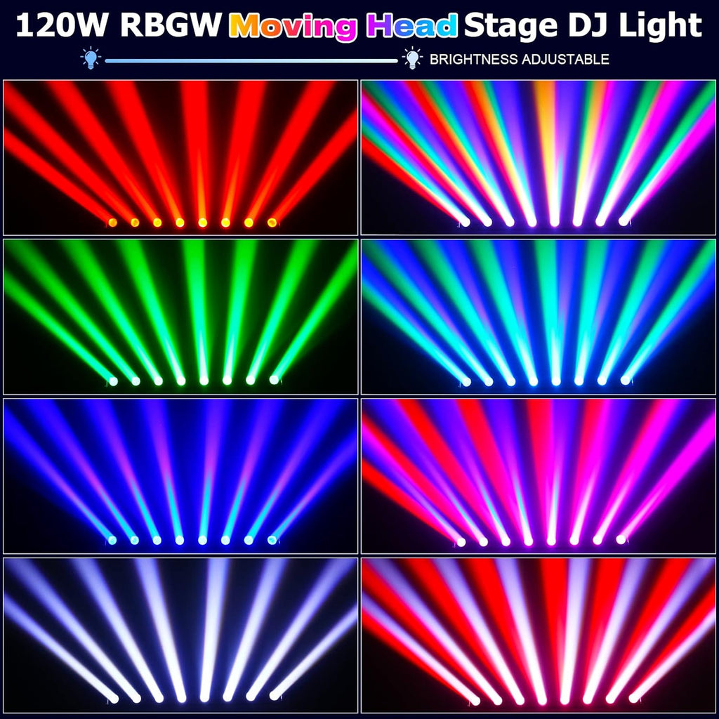 2 MR DJ ELMH800 8 Eye 8x12W RGBW LED Beam Moving Head Spotlight Lighting Pro Equipment Church Wedding DJ Party KTV Show