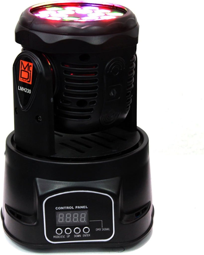 2 MR DJ LMH230 100W RGBW 18-LED Moving Head DJ Light