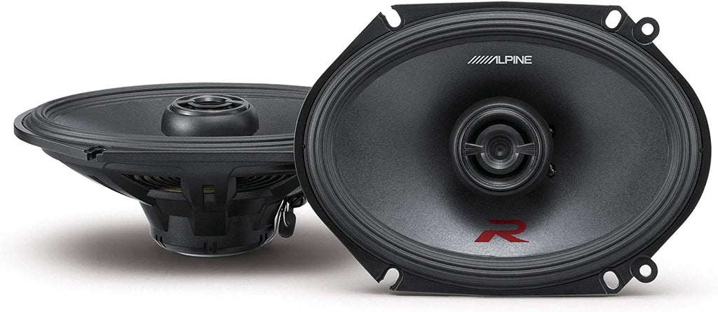 2 Pair Alpine R-S68 R-Series 6 x 8 Inch 300 Watt 2-Way Car Speakers