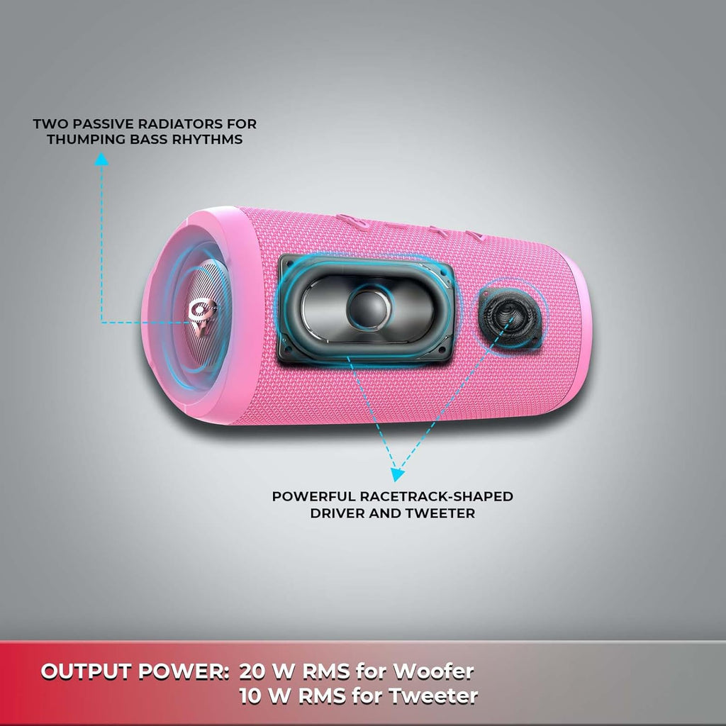 Cerwin Vega VMPNK Vega Mini Pink Portable Compact Powerhouse Bluetooth Speaker