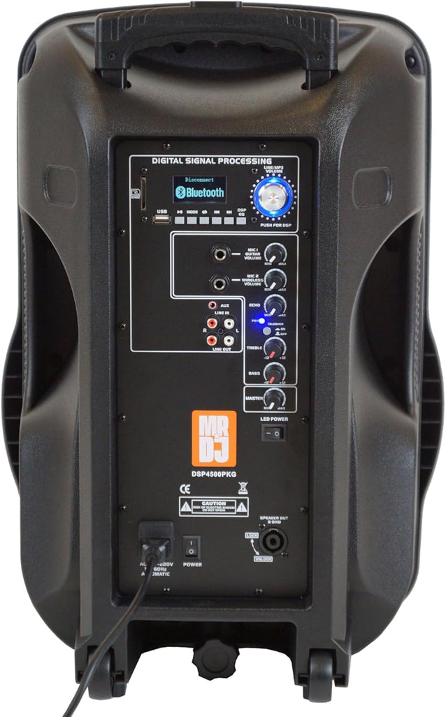 MR DJ DSP4500PKG 15" Active DSP PA DJ Karaoke Speaker