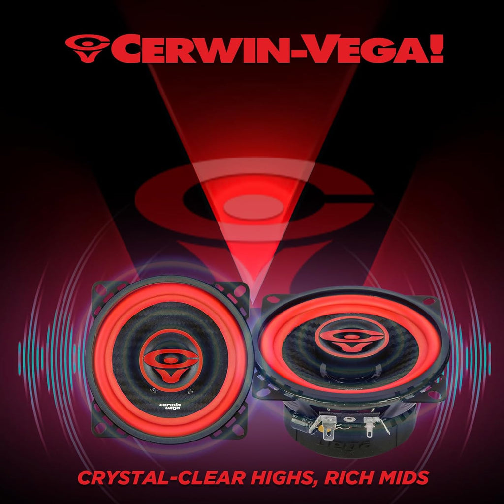 Cerwin Vega V4 2025 Edition 4" 2-Way Coaxial Speakers (4Ω)