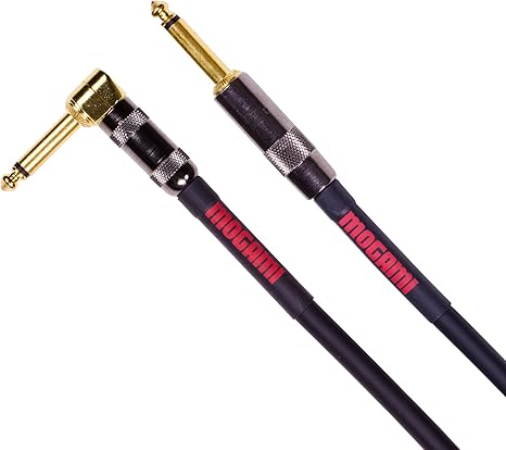 Mogami OD GTR 06 R Overdrive Right Angle to Straight Electric Guitar Cable, 6-Feet