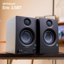 Load image into Gallery viewer, PreSonus Eris 3.5BT Bluetooth Studio Monitors, Pair — Powered, Active Monitor Speakers for Desktop, Turntable, Record Player, Bookshelf, DJ Speakers