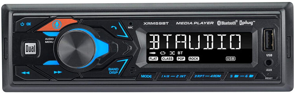 Dual XRM59BT Single-DIN in-Dash All-Digital Media Receiver with Bluetooth