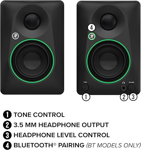 Mackie CR8BT 8-inch Powered Bluetooth Studio Monitors
