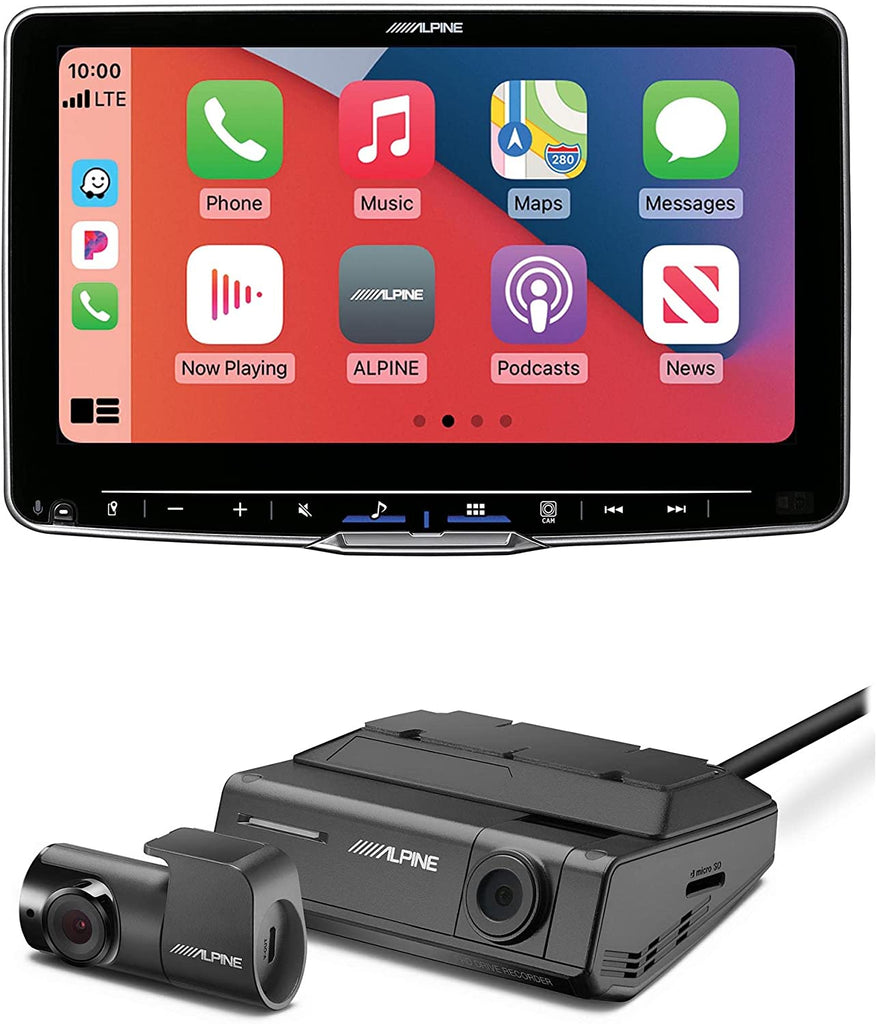 Alpine Halo9 iLX-F509 Digital multimedia receiver 9" touchscreen with DVR-C320R Dash Camera