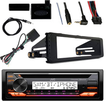 Charger l&#39;image dans la galerie, JVC Marine Radio Bluetooth Bundle with Dash Kit Handle Bar Control Antenna For 1998-13 Harley Davidson Motorcycle Touring Flht Flhx Flhtc